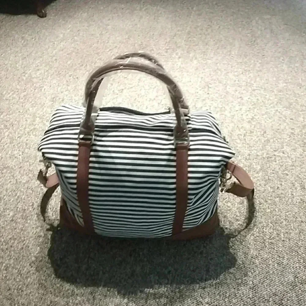 Woman ladies canvas weekend bag - Picture 4 of 7